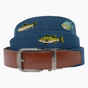Newport Fresh Water Fish Golf Ratchet Belt 1.38" [35mm]