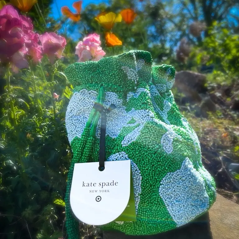 Beaded Classic Rose Drawstring Bucket Bag - Kate Spade New York x