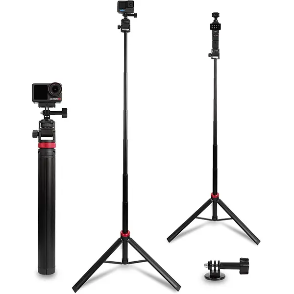 Osmo Action 6/5 pro 81" Extendable Selfie Stick & Tripod for Gopro Camera, Vlogging Video Recording, Compatible with GoPro Max Hero 14 13 12 11 10 9,DJI Osmo Action 6 5 4 3,DSLR（14-81”）