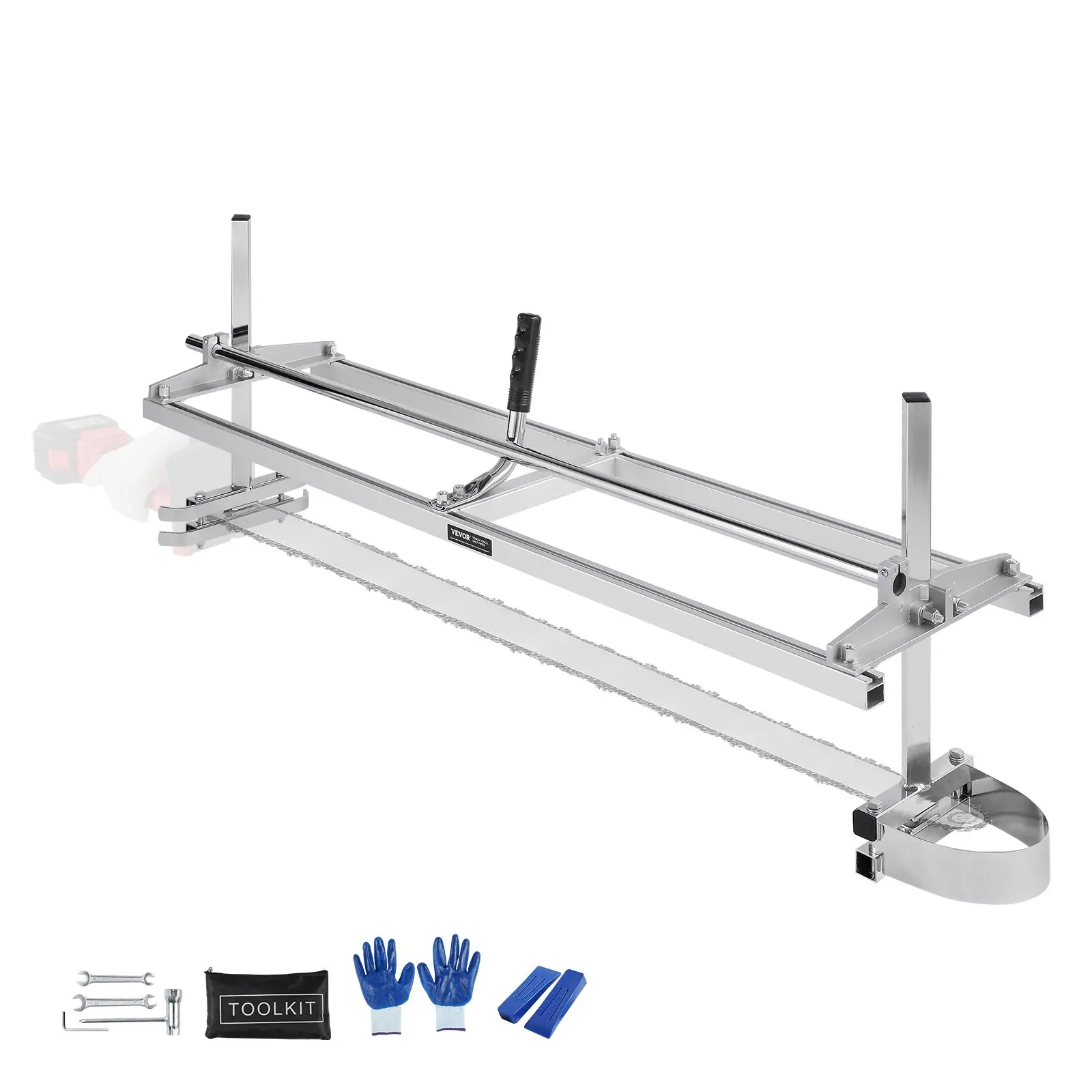 VEVOR Chainsaw Mill, Portable Sawmill 14-48 Guide Bar, Galvanized Steel Chainsaw Planking Mill with 0.2-11.81 Cutting Thickness, Wood Lumber Cross Cutting Saw Mill for Builders and Woodworkers