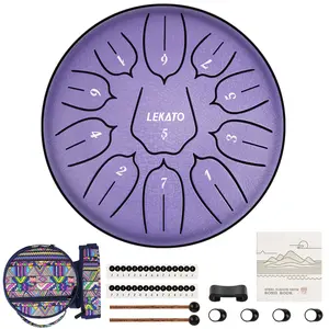 LEKATO Steel Tongue Drum 6 Inch 11 Notes Steel Drum With Bag Beginner Handpan Drum Percussion for Meditation Yoga Musical Education
