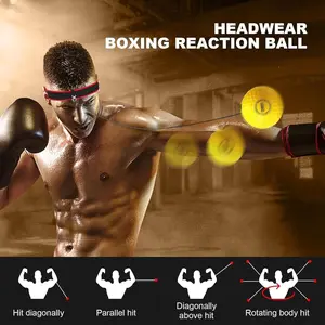 ADERN Boxing Ball Equipment | Children Boxing Headband Reflex Balls - Compact Reflex Balls to Build Agility for Living Room, Courtyard, Bedroom, Parks, Gym