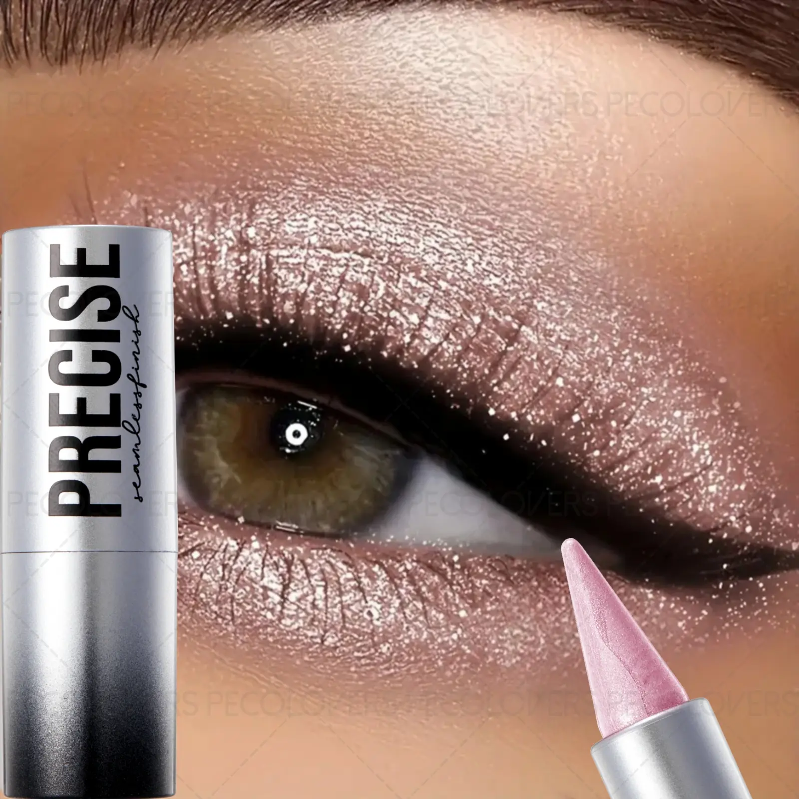 1PC Soft and Smooth Texture, Multiple Color Options, Pearlescent Shimmer Finish, Pointed Design, Long-lasting, Waterproof and Smudge-proof, Metal Eyeshadow Stick, Easy To Create Daily Makeup