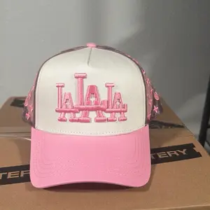 Rude Lalala Pink Baseball Cap with Embroidered Logo and Adjustable Strap for Casual Wear