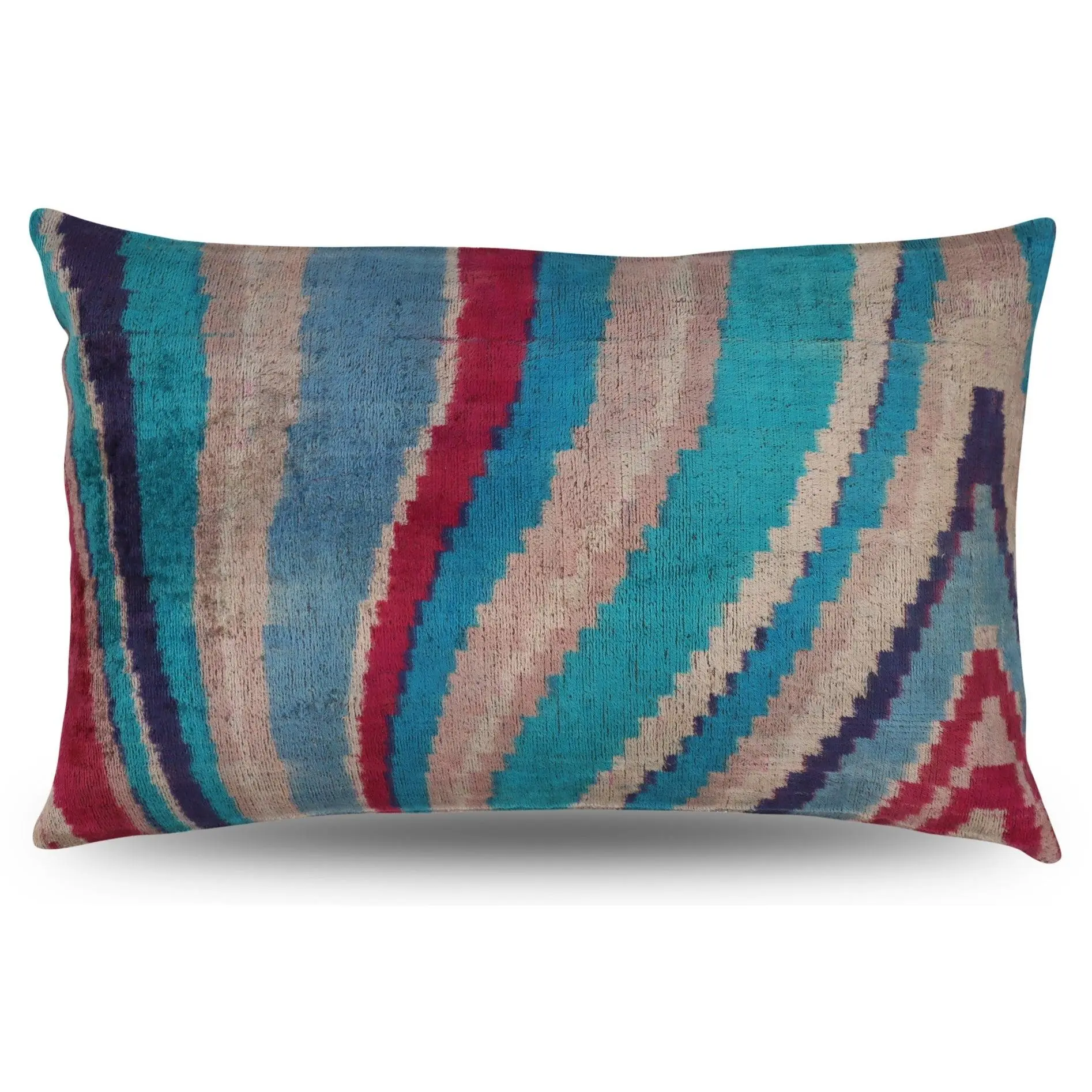 Canvello Turkish Handmade Decorative Velvet Silk Pillow - 16" X 24"
