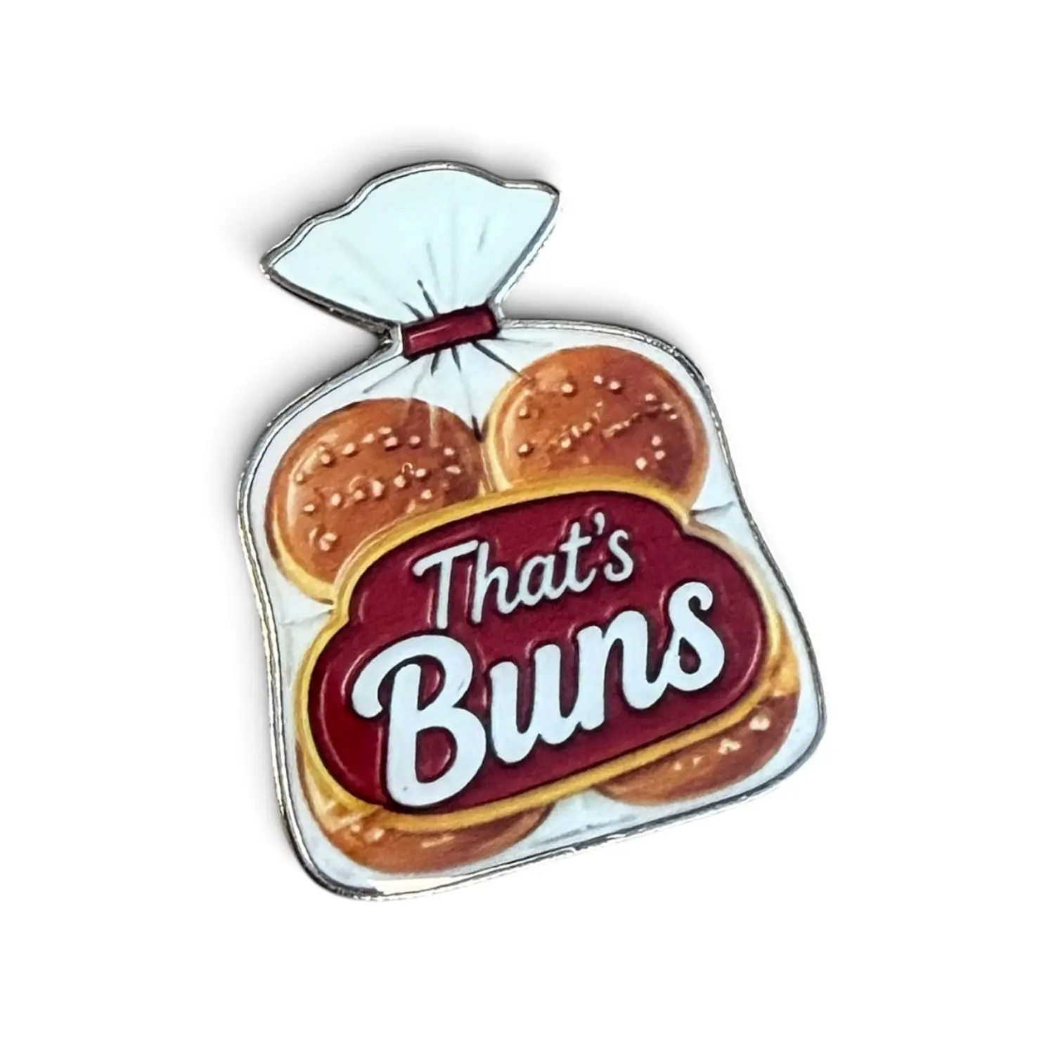 That's Buns Enamel Pin, Funny Label Pin, Brooch Accessory Gift, Pin Decor, Suitable for Backpacks, Jackets, Lanyards, Purses