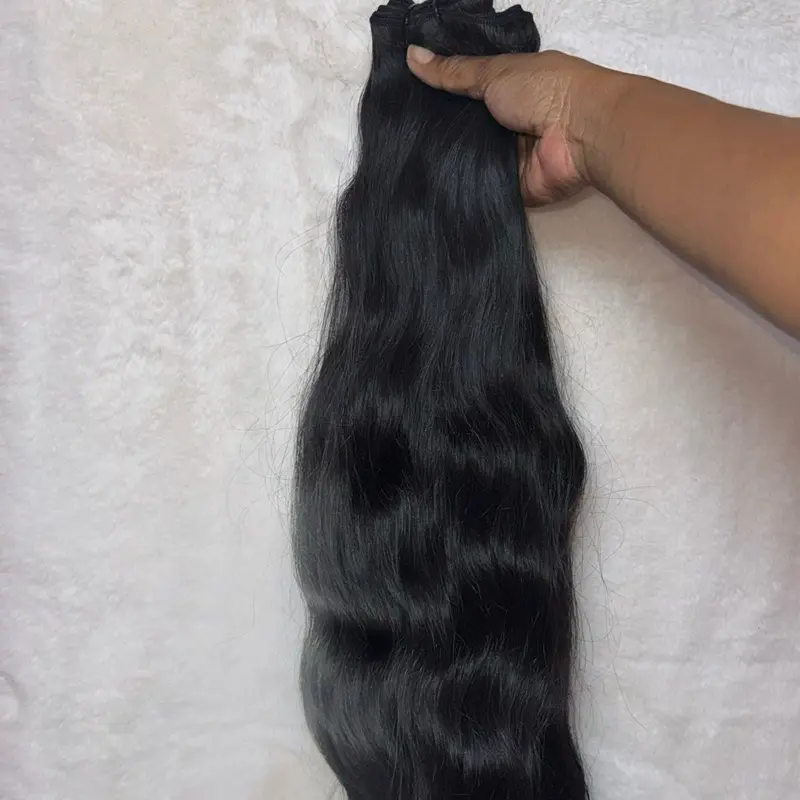 3 bundles package, 150g Raw Indonesian Double-Weft Bundles package , Long Natural Wavy Glossy Texture, Multiple Lengths Available