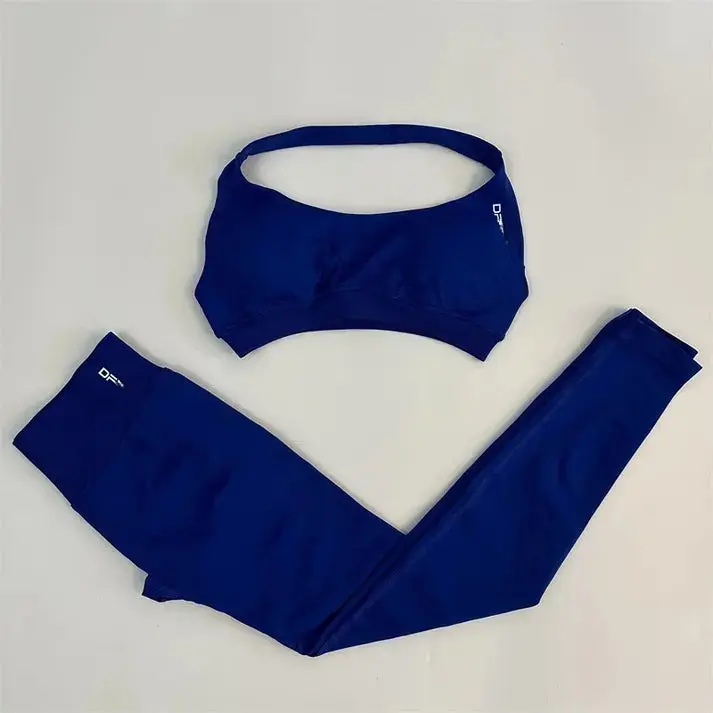 DF~Comfortable yoga wear with zero-feel texture  Impact Bra & Legging Set – High-Performance Activewear for Women