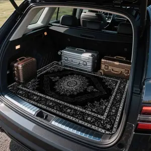 1 piece, retro Bohemian-style trunk mat, universal trunk mat for car interiors, all-weather trunk mat suitable for pets and applicable to most vehicle models, protective and decorative trunk mat for vehicles.