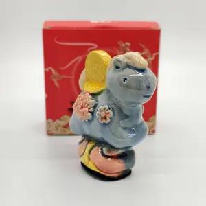 [Handmade Ceramic Horse Ornament Collection] Multi-color Oriental Blessing Home Decoration, Year-round Flowers Blossom/Fuman Qiankun/Pengcheng Wanli/Wizard of Oz/Red Flame Hongtu/Purple Rhyme Sancai/Ma Ta Xiangyun/Lucky Naji Chai Kiln Change Lucky Naji, s