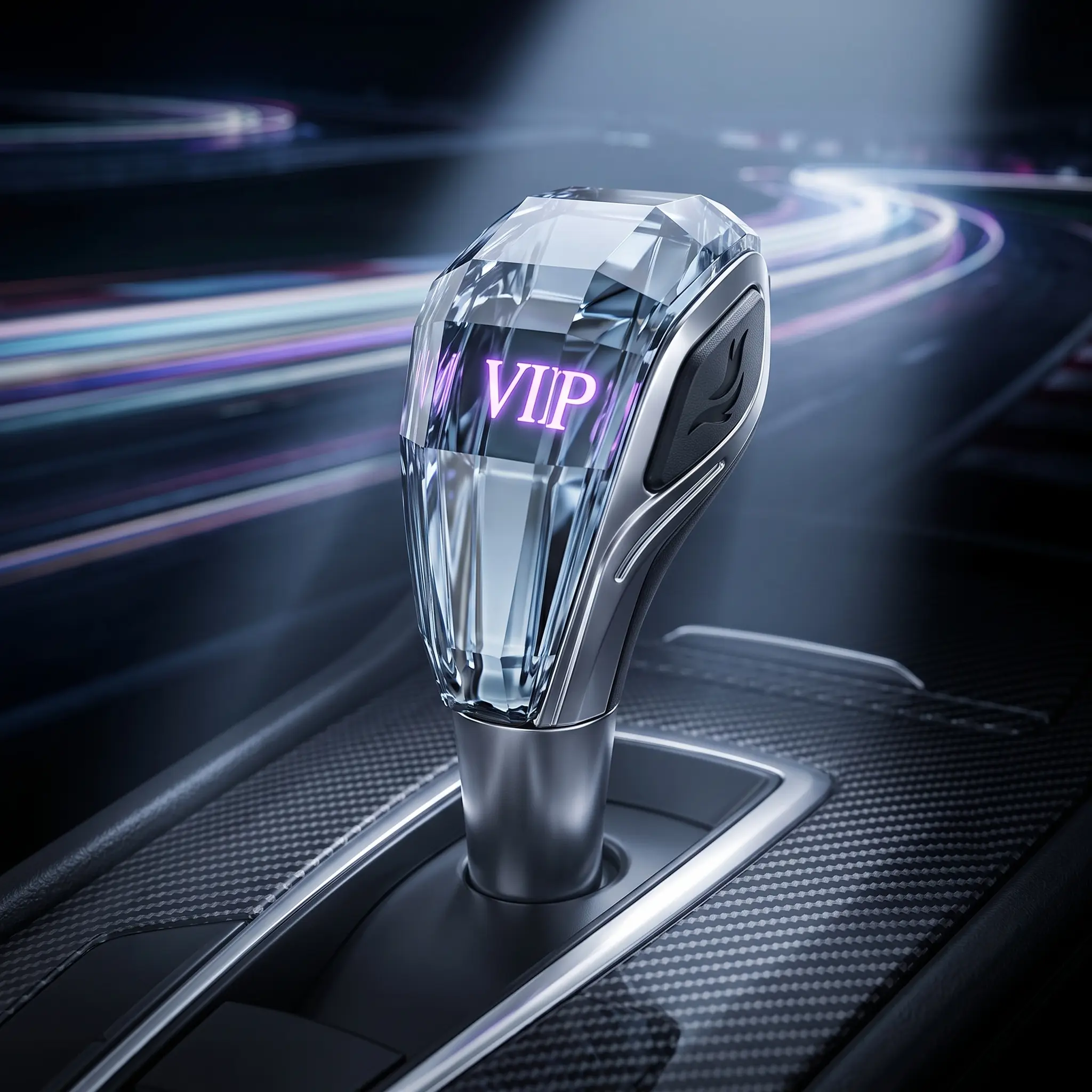 Crystal Gear Shift Knob, Glow in the Dark Muti-Color LED, Car use Shifter Head, Automotive Interior Modification Accessories