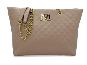 Badgley Mischka Large Quilted Tote Bag