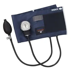 Mabis  Precision Latex Free Aneroid Sphygmomanometer - Blue Nylon Cuff - Large Adult