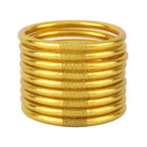 BuDhaGirl | Gold All Weather Bangles® - Serenity Prayer