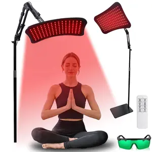 Infrared Light Therapy Lamp for Body and Face Treatment, Muscle Relief, 660 nm Red Light and 850 nm Infrared Panel with Adjustable Controller for Home Use,Circulation, Sleep & Wellness Gift for Women