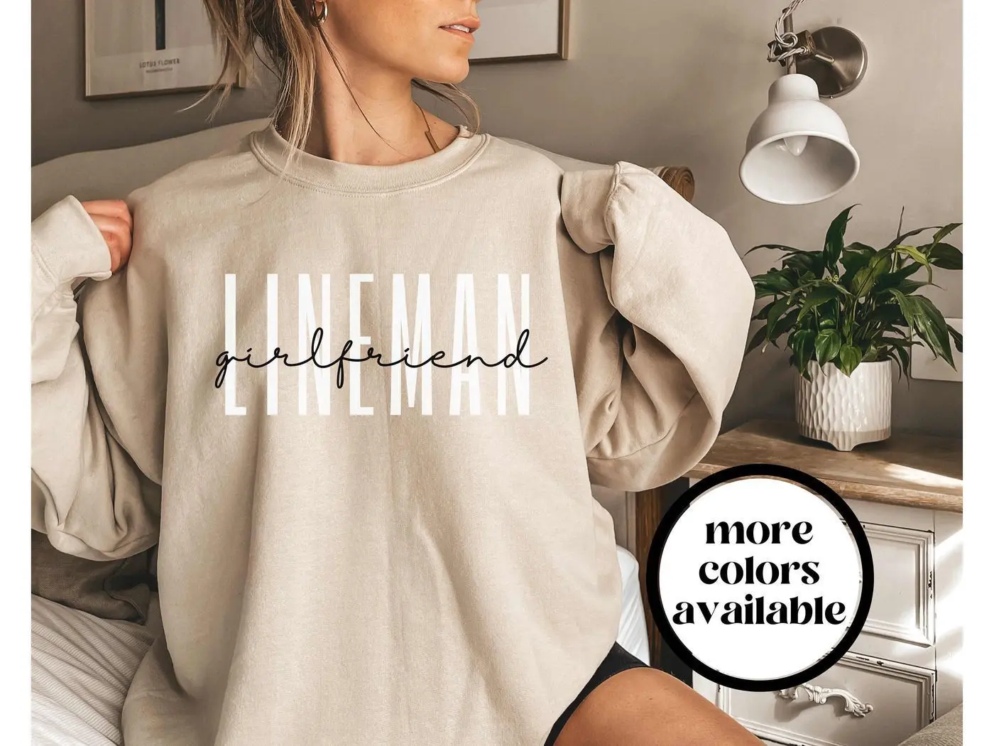 Lineman Girlfriend Shirt, Lineman Girlfriend Sweatshirt, Gift for Lineman's Fiancee, Gift for Her, Trendy