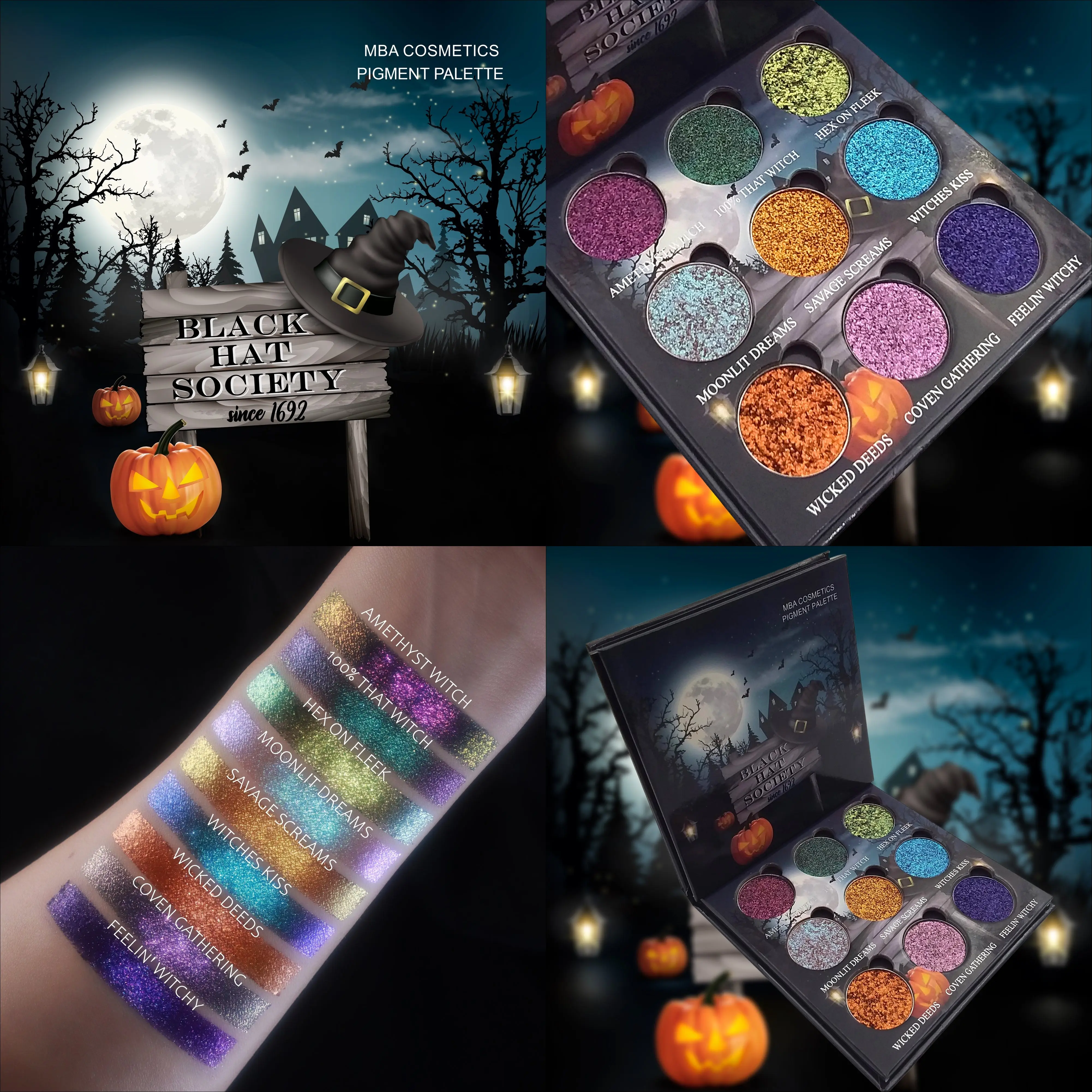 Black Hat Society Pressed Pigment Palette