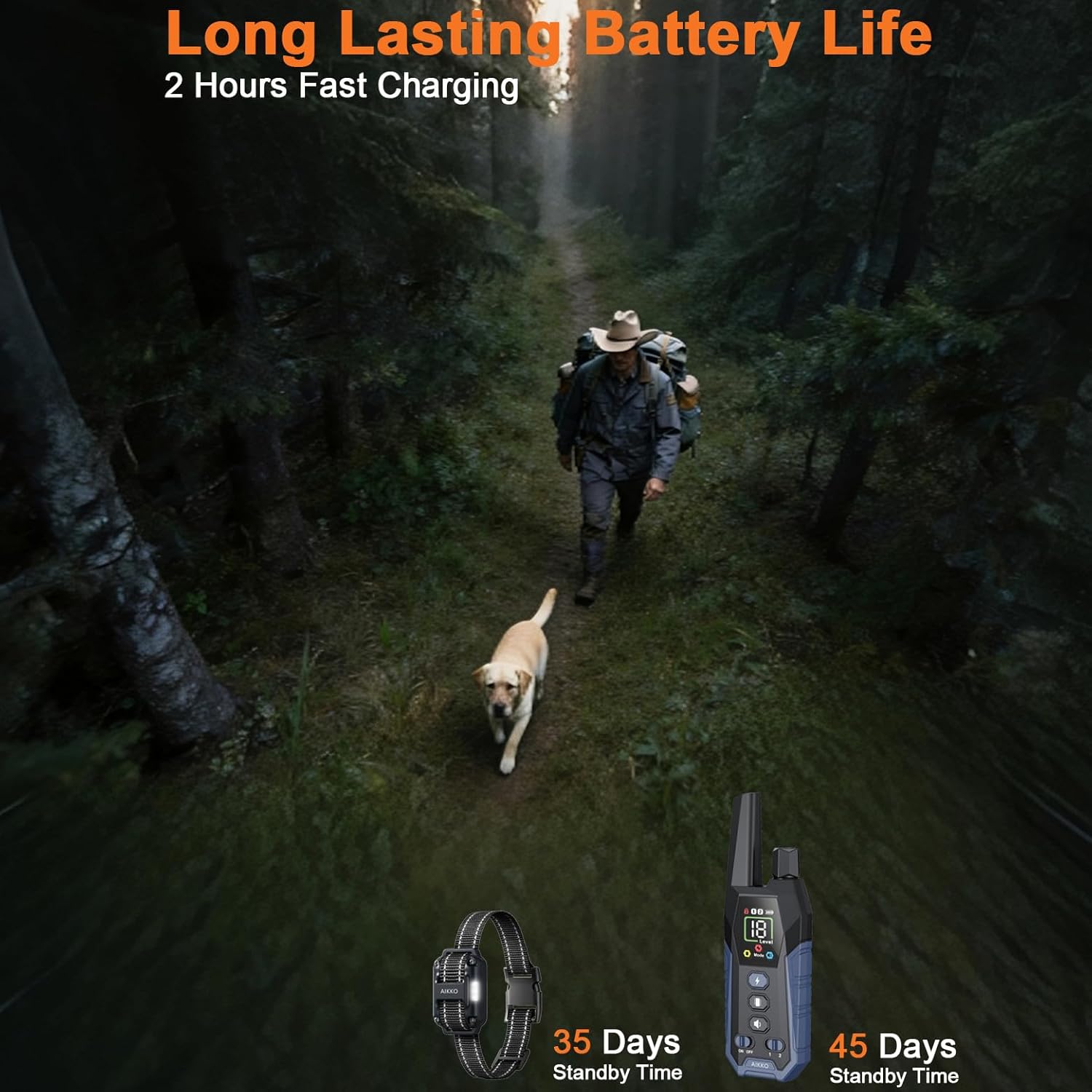 Dog Training Collar with Remote 800M Range, Beep Vibration Safe Shock Waterproof Rechargeable