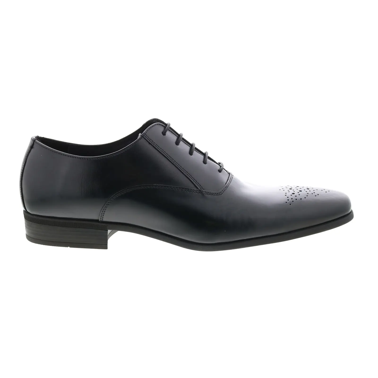 Bruno Magli Matteo MB1MATA0 Mens Black Leather Oxfords Wingtip & Brogue Shoes