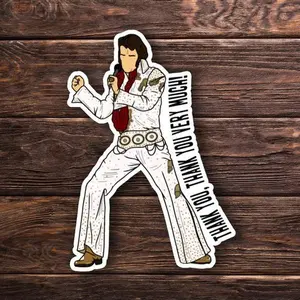 Elvis Sticker OR Magnet - The King, Hard Hat Sticker, Blue Collars Stickers, Journeyman, Sparks