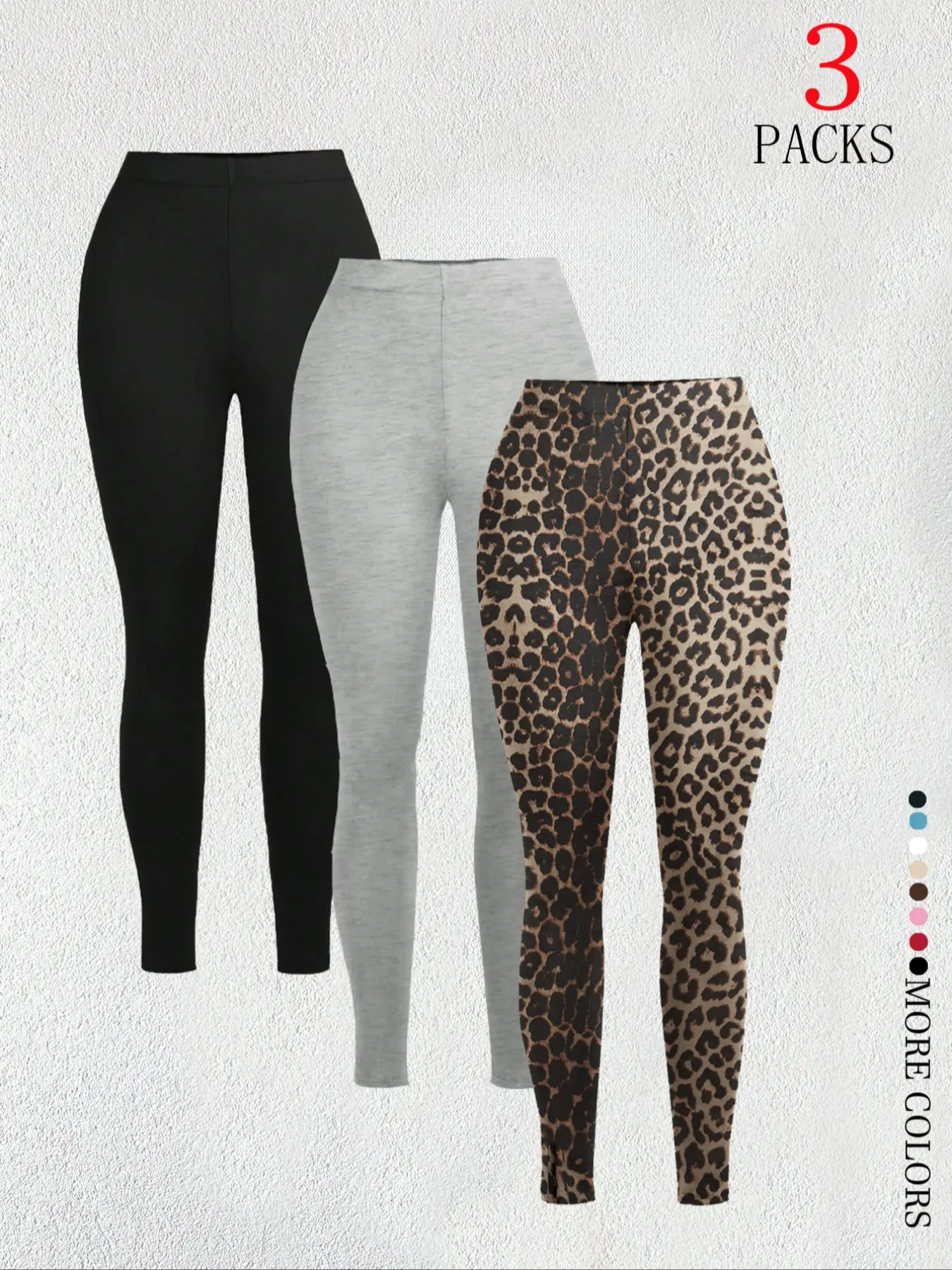 Women's Leopard Print High Waist Leggings, Casual Tight-Fitting Pants for Fitness Running Yoga, Suitable for Women and Teens