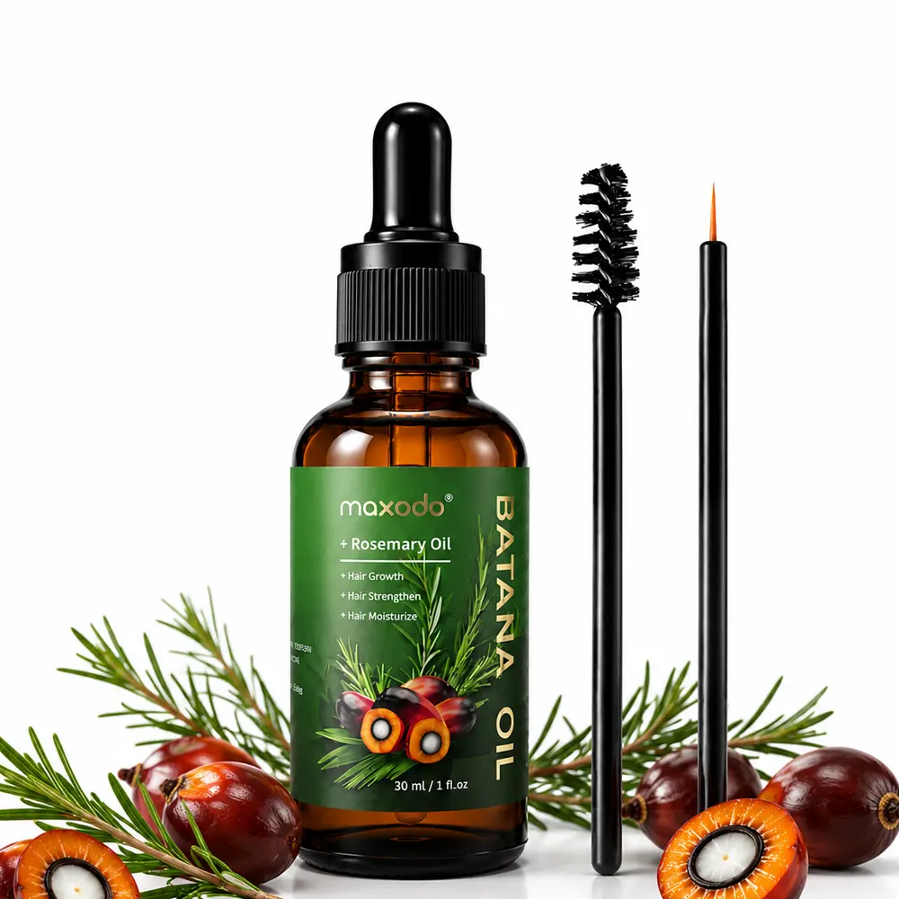 maxodo Batana + Rosemary Hair Oil – Lightweight Hair & Scalp Care Oil with Batana Oil & Rosemary Leaf Oil – Moisturizes Dry Hair, Adds Shine & Softness – 30ml, Back to School Shopping