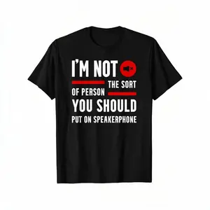 Funny Saying Quotes Phone Graphic Sarcastic Humor Outfit T-Shirt, Suitable for Unisex Personality Casual Round Neck Outdoor Short-Sleeved T-Shirt, Slightly Elastic, 100% Cotton, S-XXXXXL