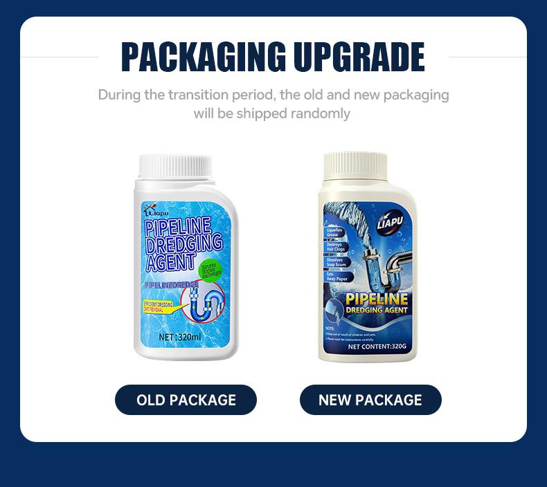 Liapu Strong Drain Cleaner for Kitchen & Bathroom Pipes Dissolves 200 Clogs Kills 99% Bacteria Removes Odors Unscented 1 Pc