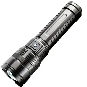 Super-Sized Rechargeable Flashlight with COB Tail Light & Power Bank, Zoomable, 5 Modes, Ultra-Bright Handheld Light for Camping, Emergency, Hiking, Fishing, Car Repair & Outdoor Adventures