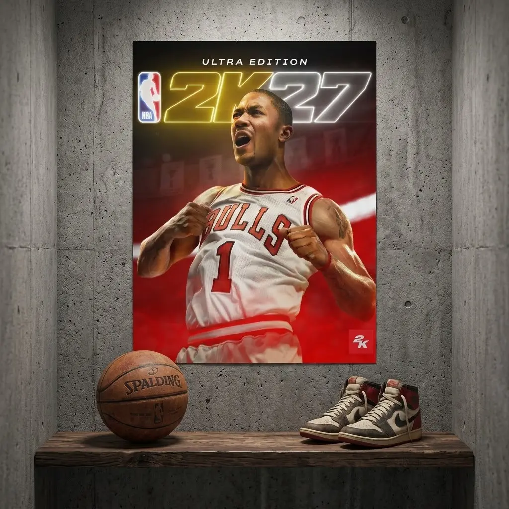 NBA 2K27 Derrick Rose Ultra Edition Cover Athlete Poster Unframed Poster
