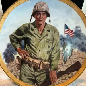 John Wayne Military Collector Plate