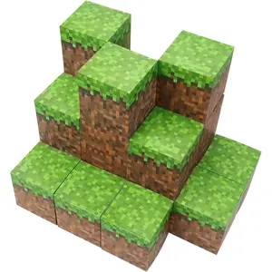 24 count 3.5 x 3.5 Inch Small Gaming Pixelated Party Favor Boxes for Video Birthday Decorations Pixel Party Supplies
