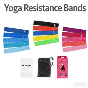 Resistance Bands for Working Out, 5-Pack Elastic Exercise Bands for Strength Training, Stretching, Workout; Home Gym Equipment for Women Men, Pilates Yoga Physical Therapy, Leg Glute Arm Exercise Kit