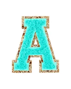 Laguna Green Glitter Varsity Letter Patch