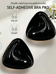 1/2 Pairs Women's Lift Bra Inserts Push Up Bikini Pads For Swimsuit Sports Bra, Reusable Extra Thick Instant Lift Pads, Double Sided Sticky Bra Inserts, Reusable Bra Inserts, Perfect For Special Occasions & Daily Wear