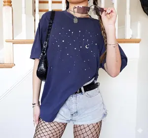 Starlight Comfort Colors Shirt, Celestial Tee, Mystical Moon Shirt, Space Stars T-Shirt, Astrological Gift