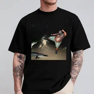 Man Versus Alligator Shirt, No Alligators in America Hoodie, Funny Meme Tee