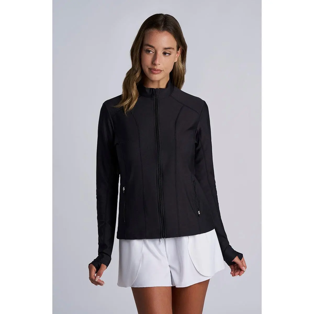 Malawi | Women's Fitted Swim Jacket with Full Zip | Black