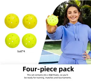 Kryndavox 4 Pickleball   Sport 40 Hole Indoor Pickleball Balls,US  APA Approved Pickle Ball for Tournament Playand Every Skill Level cover