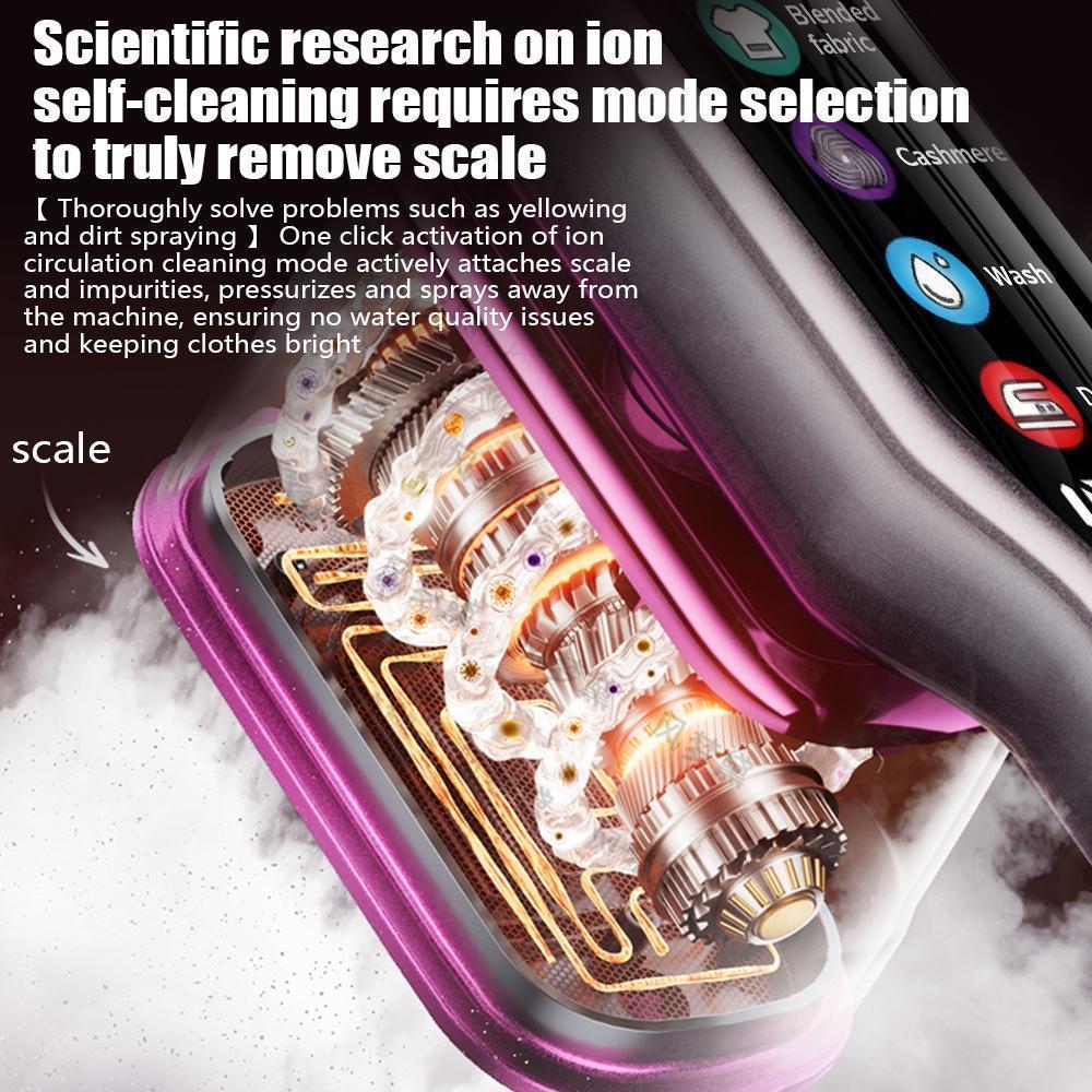 Newest 2-in-1 Steam Iron & Clothes Steamer - Handheld Portable Garment Wrinkle Remover, Fast Heat-Up, Large Soleplate, 110ml Water Tank - Lightweight for Home, Travel, and Office Use Handheld Steamer & Iron 2-in-1, 15s Fast Heat-Up, Large Soleplate.