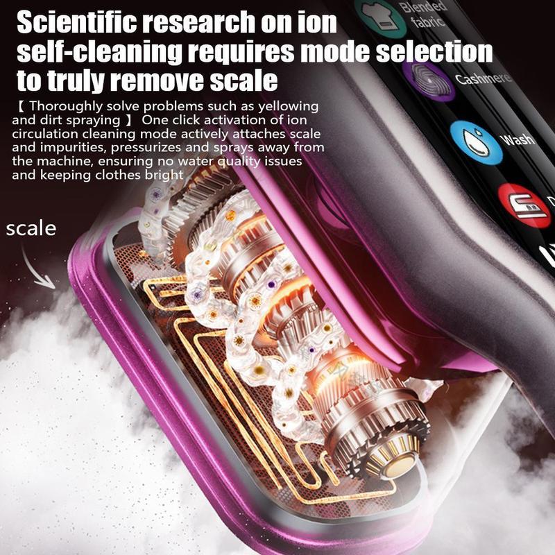 Compact 2-in-1 Handheld Garment Steamer & Iron, 15s Rapid Heat-Up with 5 Steam Levels, Ceramic Panel, 110-120V Travel-Friendly Portable Steamer for Clothes - Perfect for Business Trips, Home & On-the-Go Use