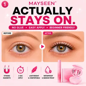 MAYSEEN Soft Magnetic False Eyelash Set | Beginner-friendly, glue-free, and easy to apply