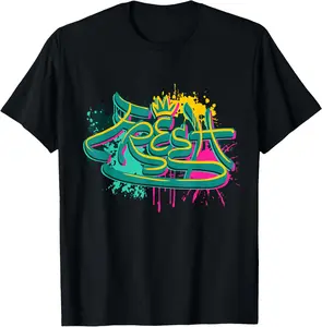 100% cotton Unisex Fresh Graffiti Lover Spray Paint Street Art Drawing Artist T-Shirt