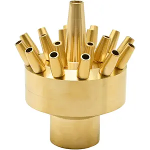 1 Inch DN25 3-Tier Solid Brass Fountain Nozzle, Heavy-Duty Water Jet Spray Head for Ponds, Gardens & Plaza Outdoor Water Displays