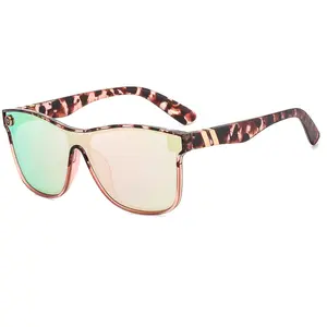 Tortoise Shell Pattern Flat Top Sunglasses for Women, Sun Protection Sunglasses for Men, Trends 2024 for Outdoor Activities Back To School Fall Streetwear Mascs