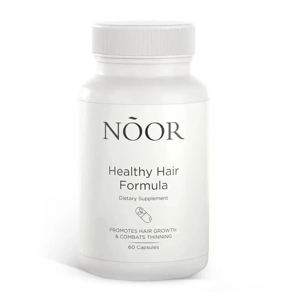 NOOR HAIR Healthy Hair Formula, Biotin, Niacin & Pantothenic Acid, Hair Strength and Beauty Support, Daily Hair Nutrition, Capsules