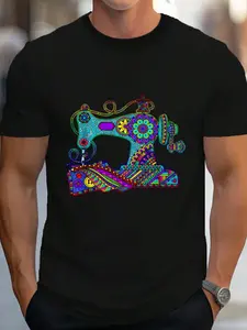 100% Cotton Sewing Shirts, Quilting Shirts, Sewing Machine T-Shirt Women's Men's Graphic Tee Crew Neck summer vacation Tops