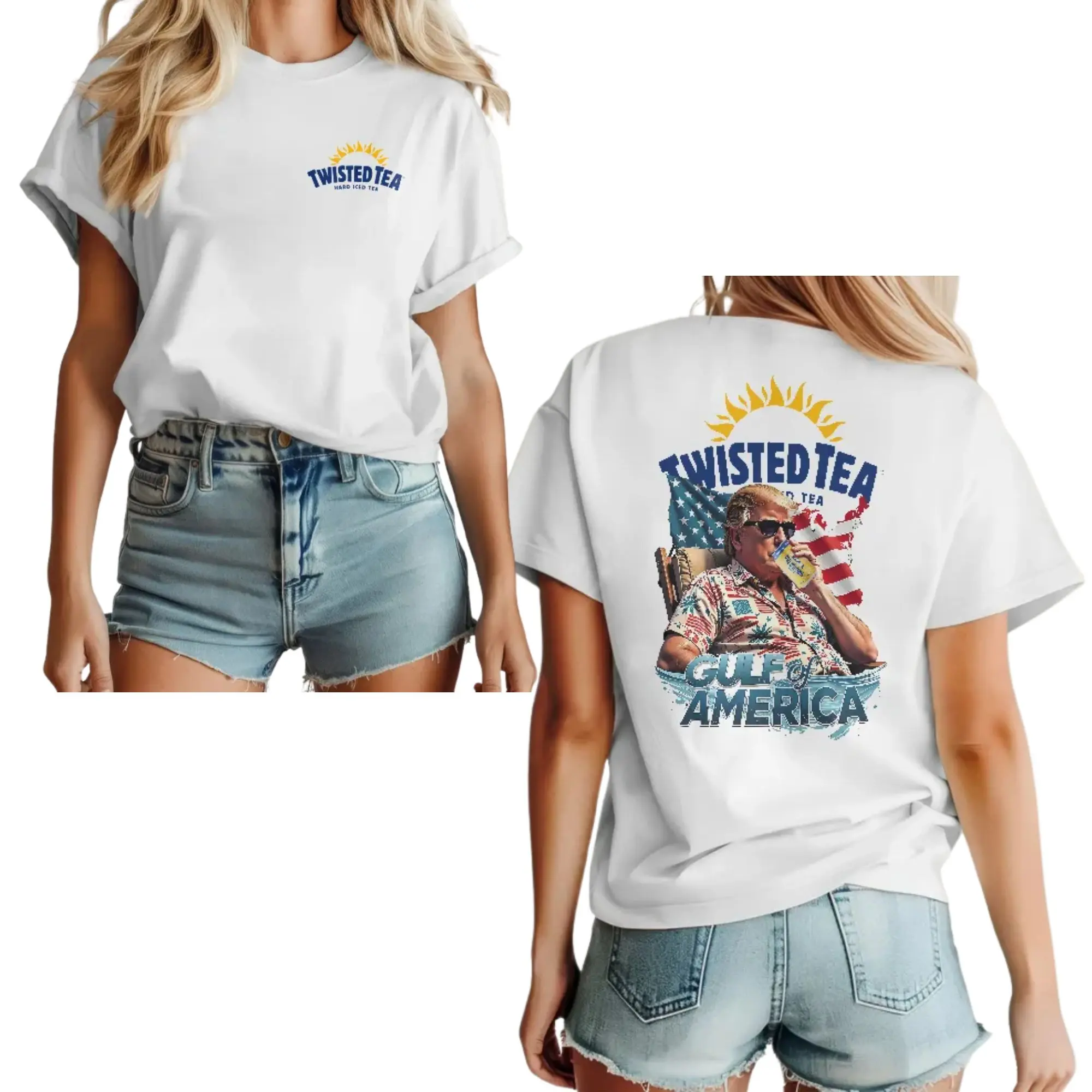 Twisted Tea Gulf Of America Trumm T Shirt, Vintage T-Shirt – Meme Shirt,  Gift For Her, Gift For Him, Crewneck TShirt, Trending Shirt, Unisex Tshirt Cotton Fabric