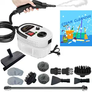 Pressurized Handheld Multi-Surface Natural Steam Cleaner Tool With 12 Accessories,1.2l Capacity Water Tank,Portable Steam Cleaning Machine For Home Use,High Temperature Disinfection,With Extended Curved Rod Nozzle,Cleaning Floor,Kitchen,Mother’S Day