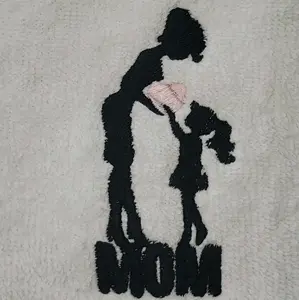 A Mother's Love Custom Embroidered Design on towel